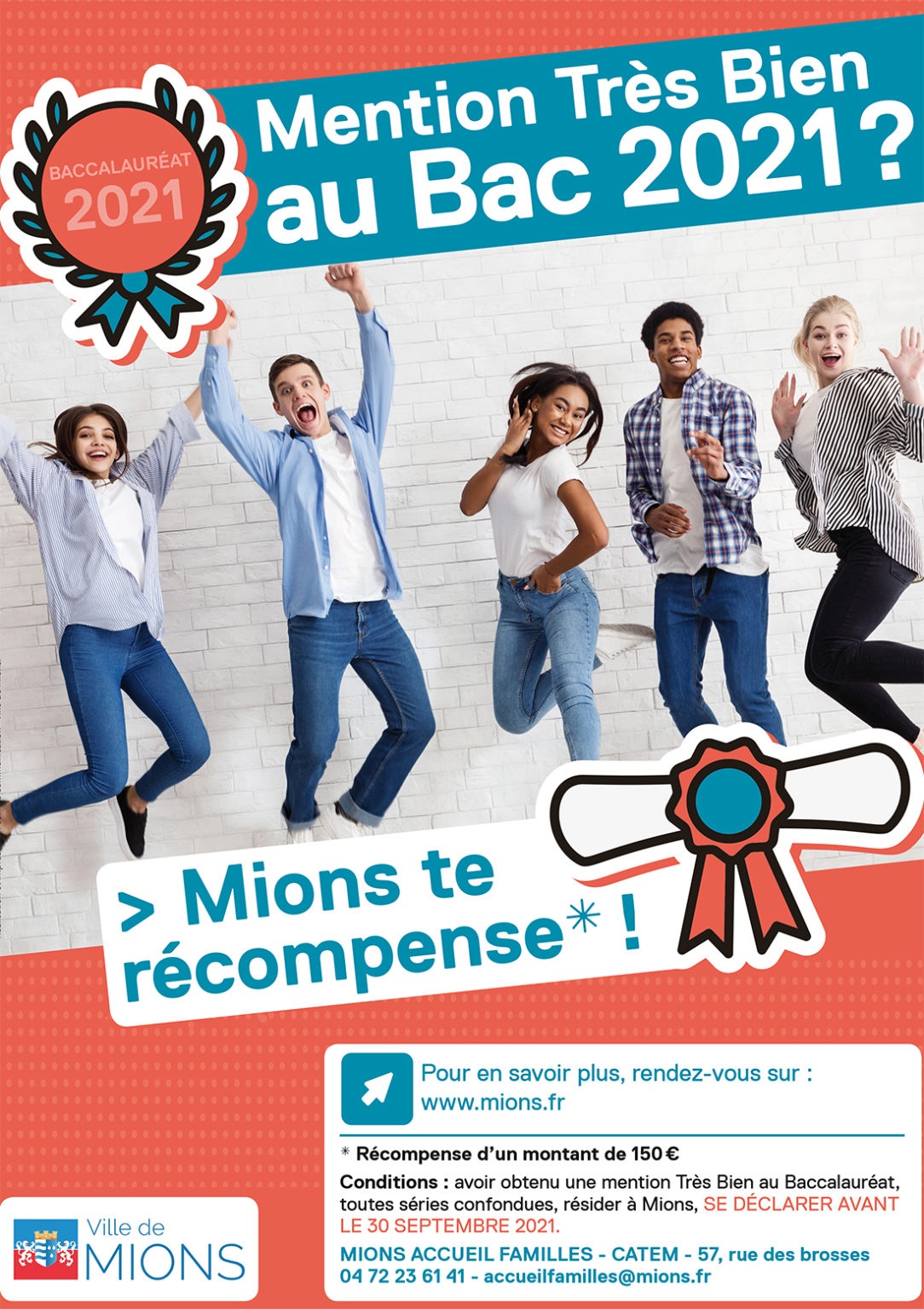 prime mention bac 2021 Ville de Mions